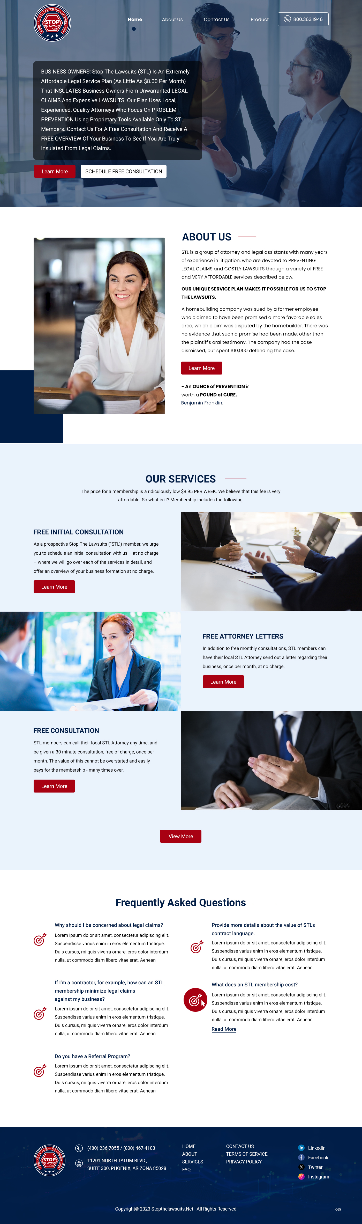 Web Design by pb for Stop The Lawsuits | Design #31968473