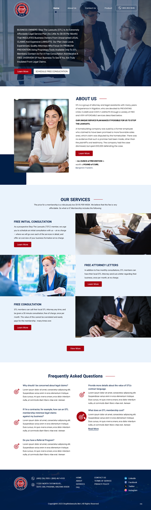 Web Design by pb for Stop The Lawsuits | Design: #31968473