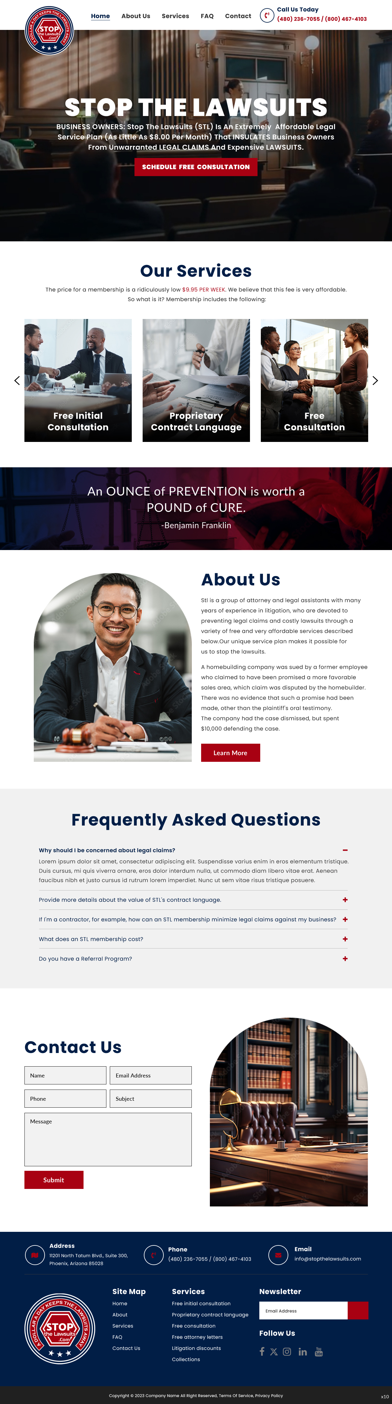 Web Design by pb for Stop The Lawsuits | Design #31968482