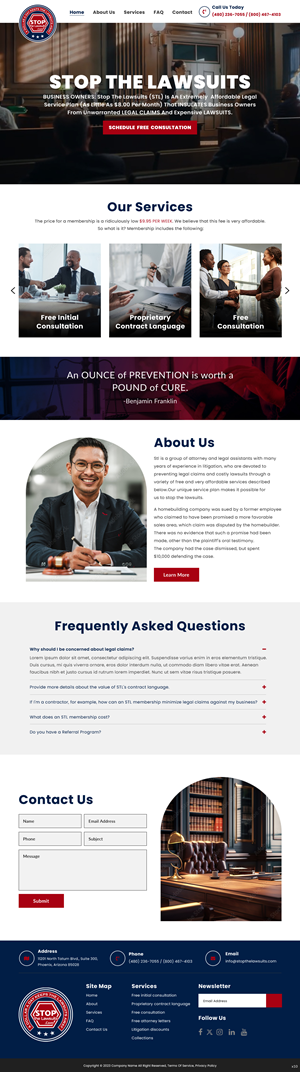 Web Design by pb for Stop The Lawsuits | Design: #31968482