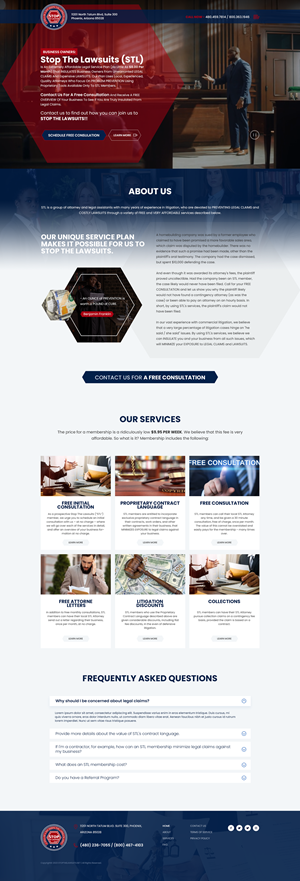 Web Design by POP! for Stop The Lawsuits | Design: #31978636