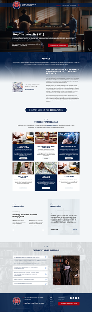 Web-Design von POP! für Stop The Lawsuits | Design #32057351