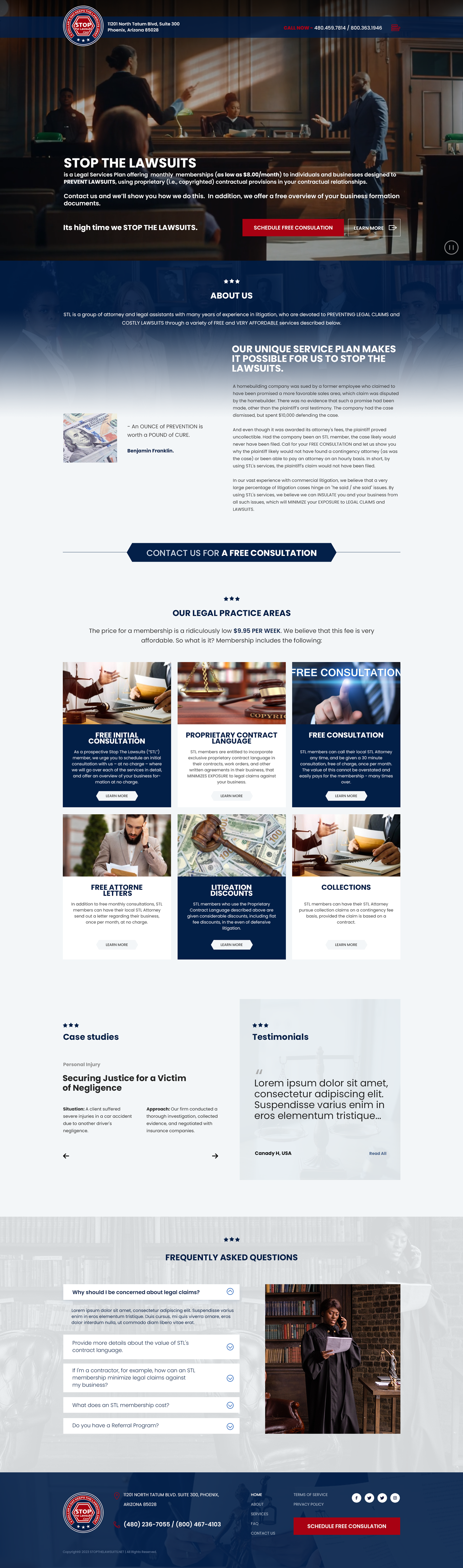 Web Design by POP! for Stop The Lawsuits | Design #32188061