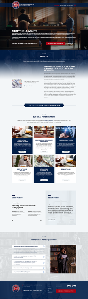 Web Design by POP! for Stop The Lawsuits | Design: #32188061