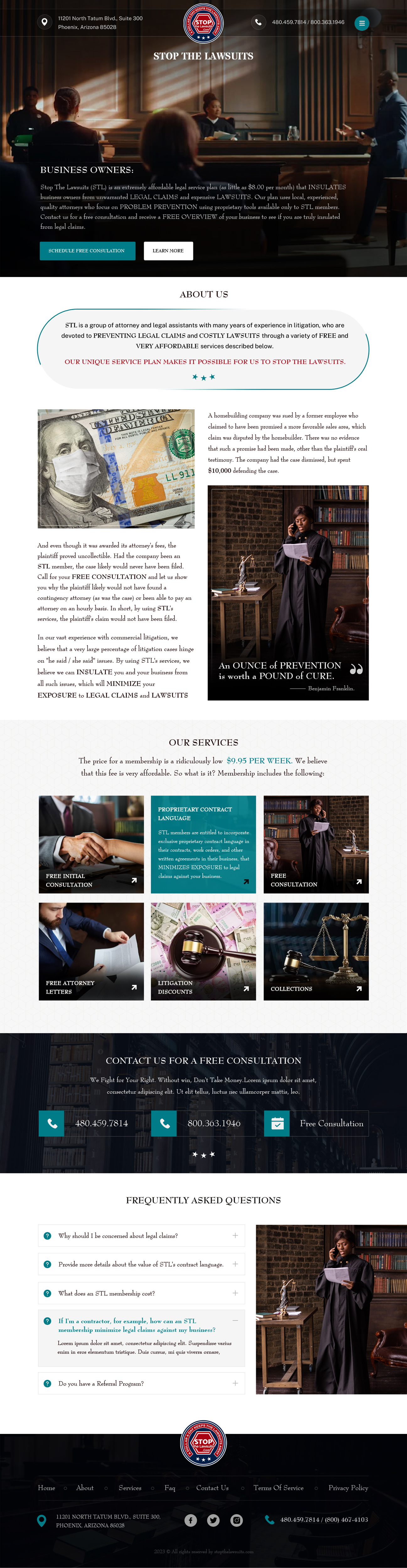 Web-Design von WebPixel für Stop The Lawsuits | Design #31957849