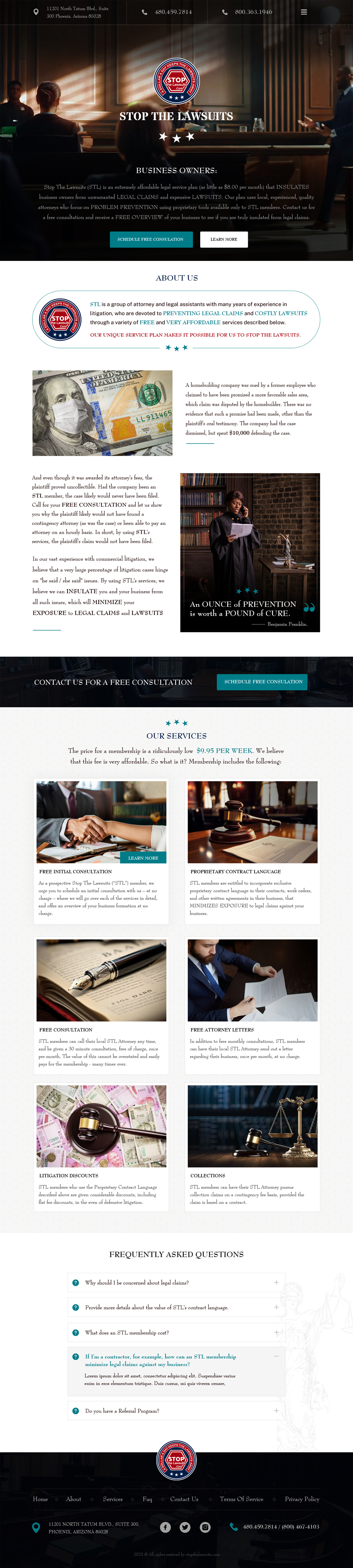 Web Design by WebPixel for Stop The Lawsuits | Design #31963696