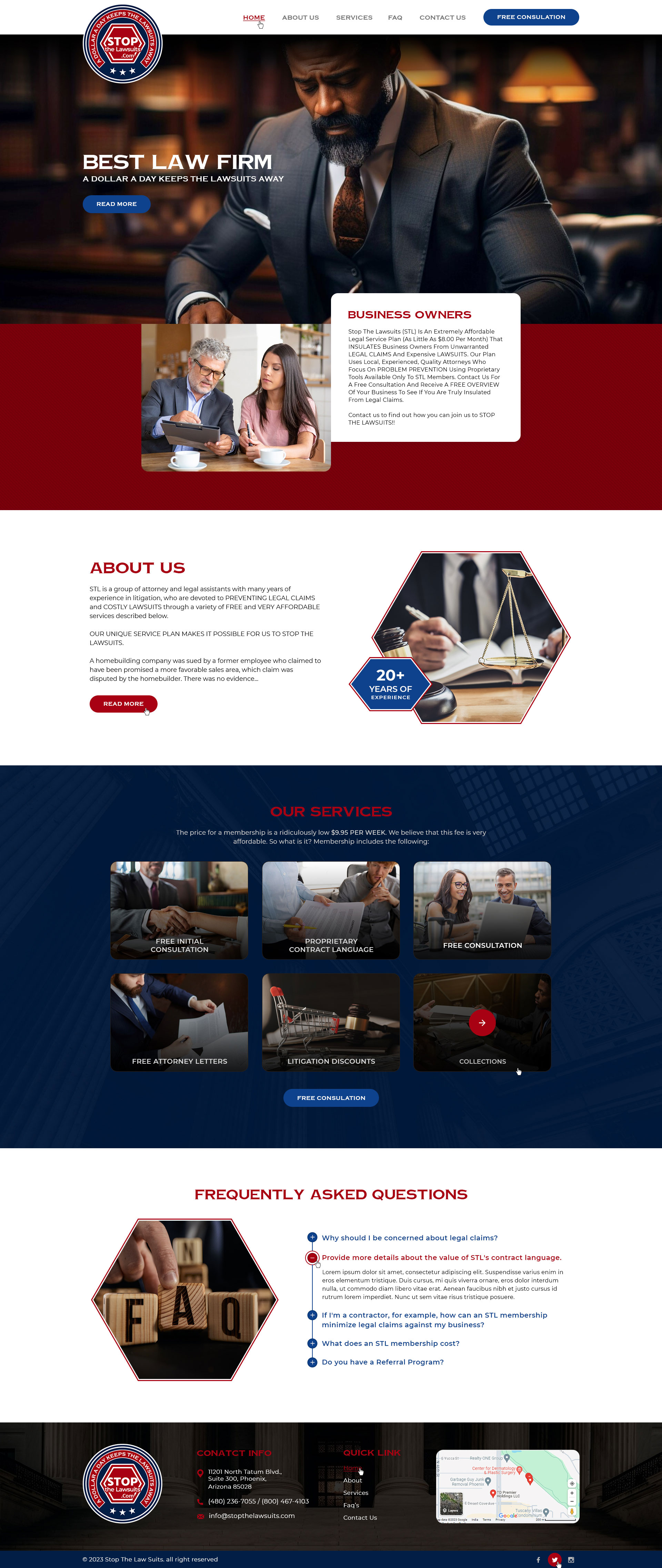 Web Design by Ved Web Services for Stop The Lawsuits | Design #31961047