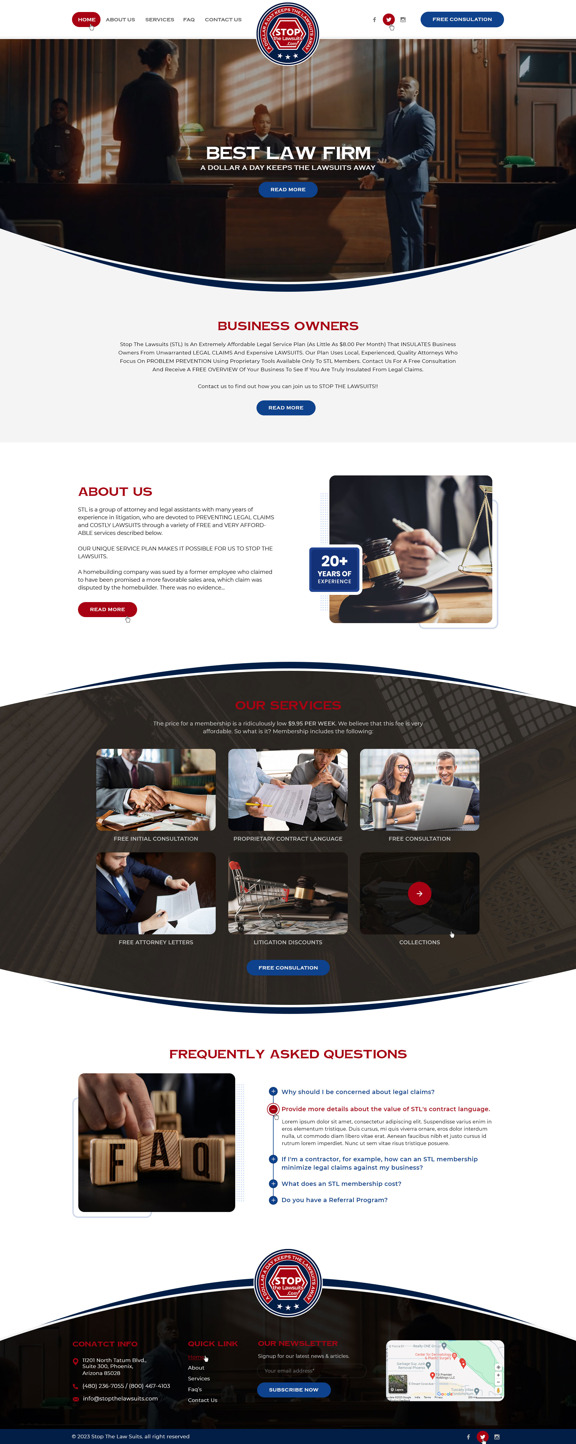Web Design by Ved Web Services for Stop The Lawsuits | Design #31961048
