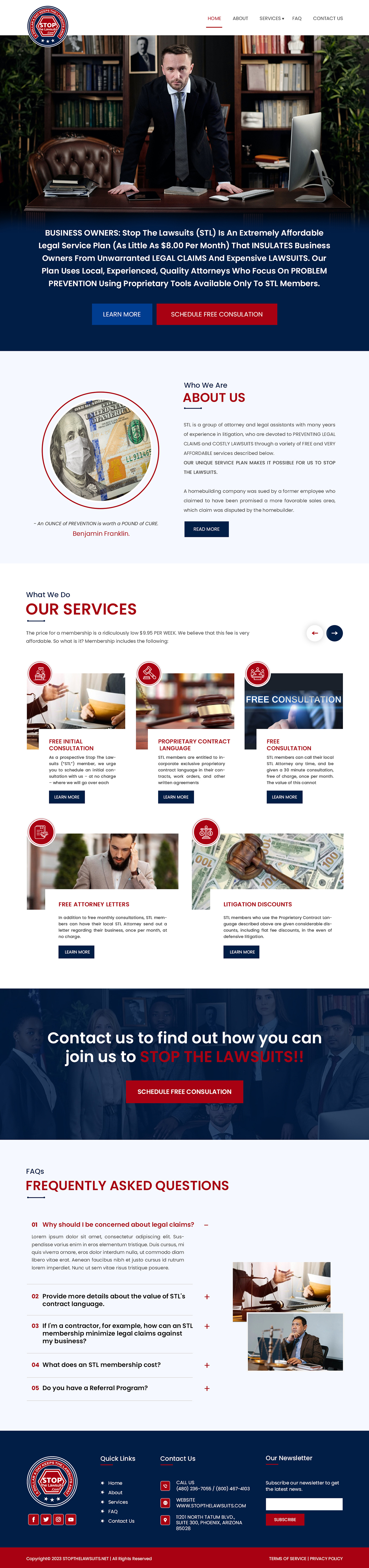 Web Design by Creations Box 2015 for Stop The Lawsuits | Design #31964760