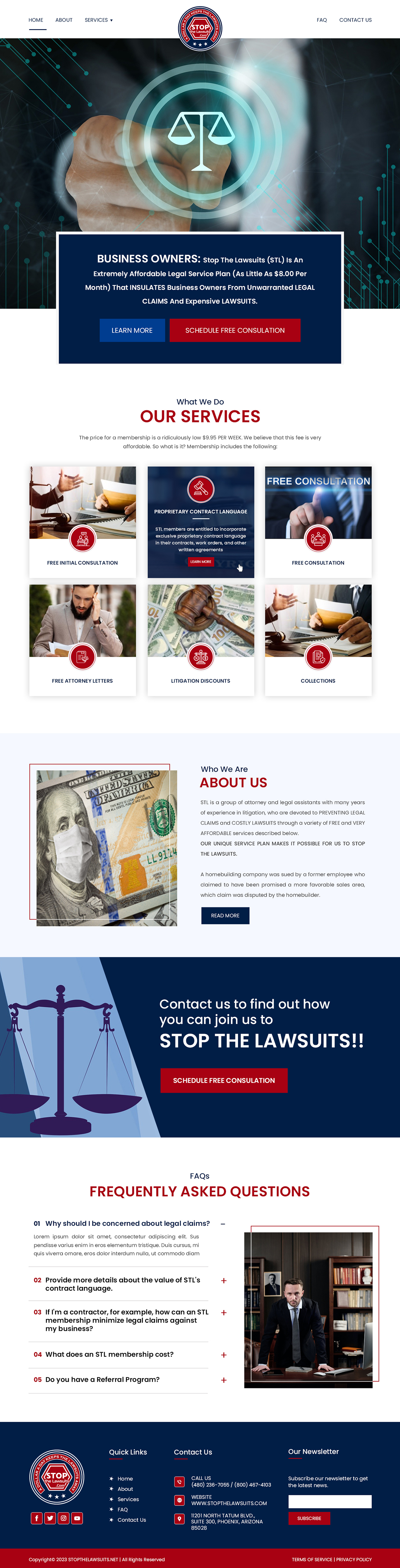Web Design by Creations Box 2015 for Stop The Lawsuits | Design #31965858