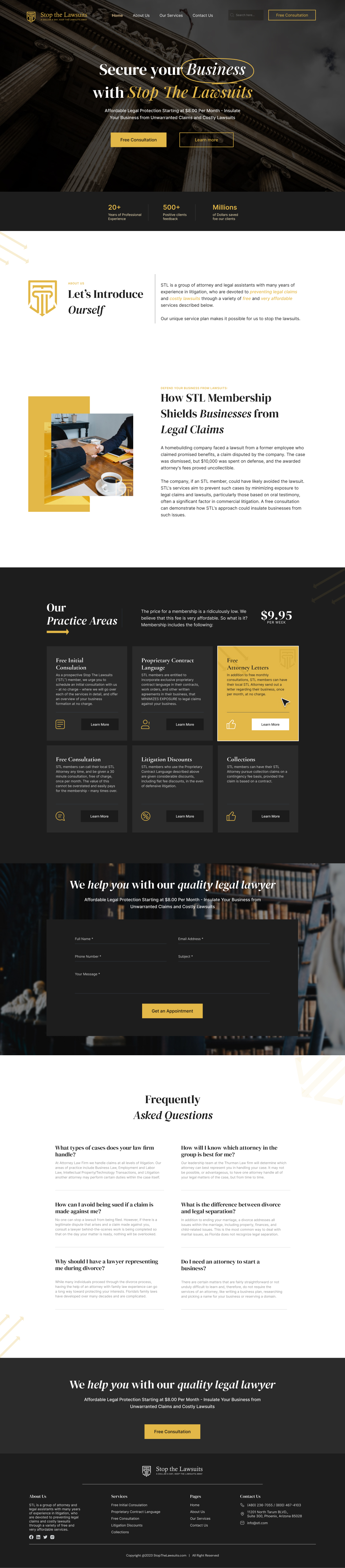 Web Design by Wolfpencil Designs for Stop The Lawsuits | Design #31970077