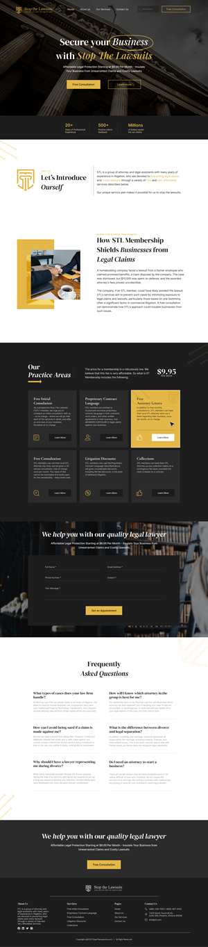 Web Design by Wolfpencil Designs for Stop The Lawsuits | Design: #31970077