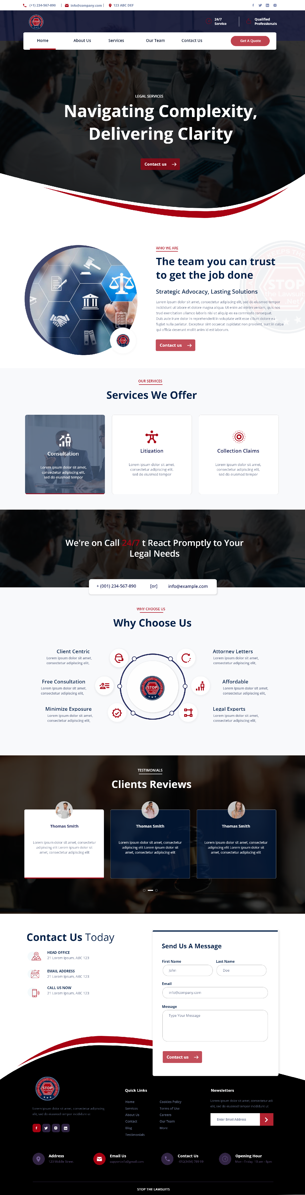 Web Design by Andrew Asiimwe for Stop The Lawsuits | Design #31981886