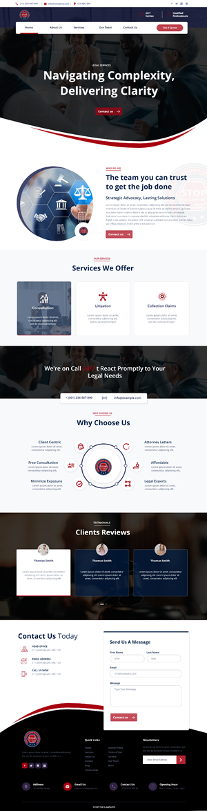 Web Design by Andrew Asiimwe for Stop The Lawsuits | Design: #31981886