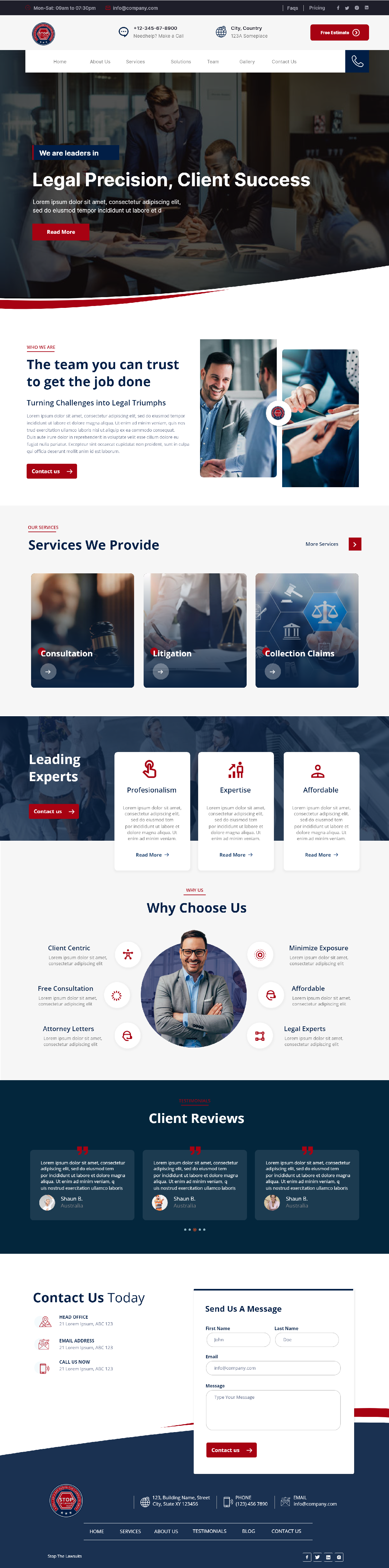 Web Design by Andrew Asiimwe for Stop The Lawsuits | Design #31981896