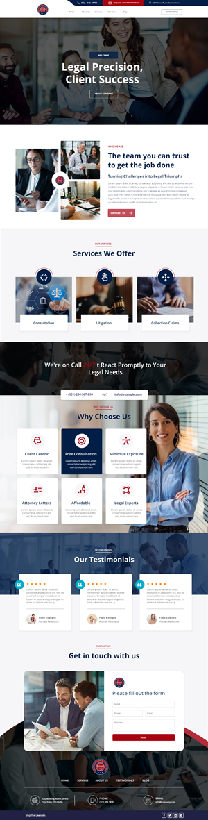 Web Design by Andrew Asiimwe for Stop The Lawsuits | Design: #31981900