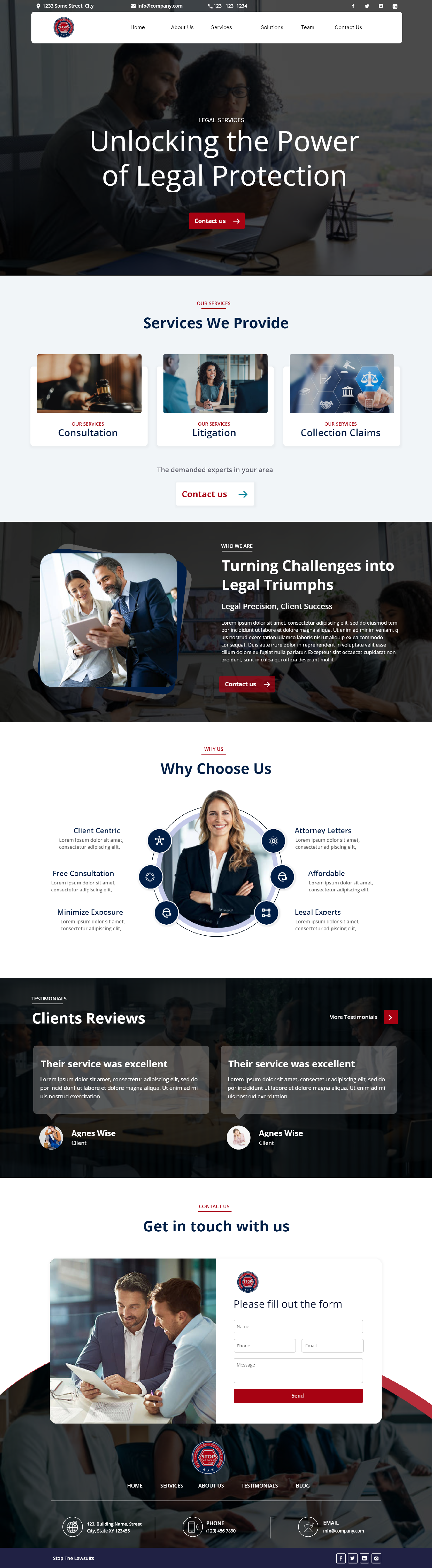 Web Design by Andrew Asiimwe for Stop The Lawsuits | Design #31981901