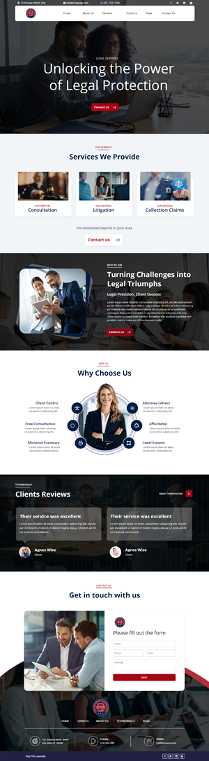Web Design by Andrew Asiimwe for Stop The Lawsuits | Design: #31981901