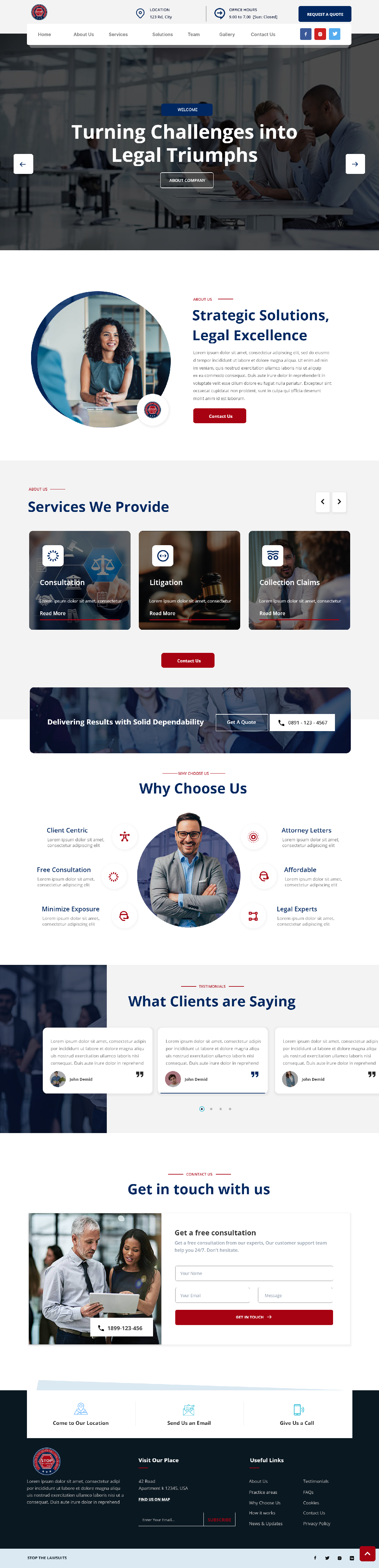 Web Design by Andrew Asiimwe for Stop The Lawsuits | Design #31981919