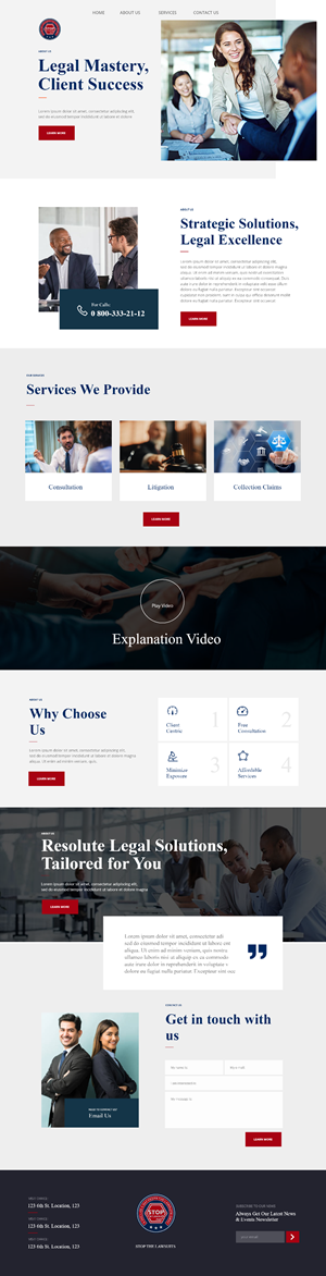 Web Design by Andrew Asiimwe for Stop The Lawsuits | Design: #31981921