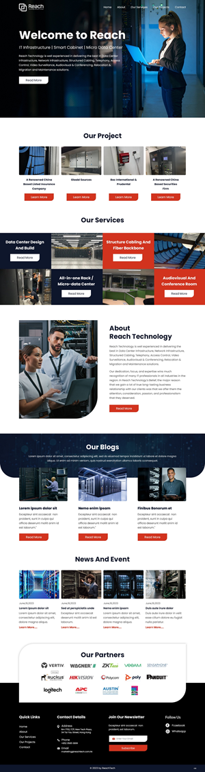 Wix Design by pb for Reach Technology Solutions Limited | Design: #31961197