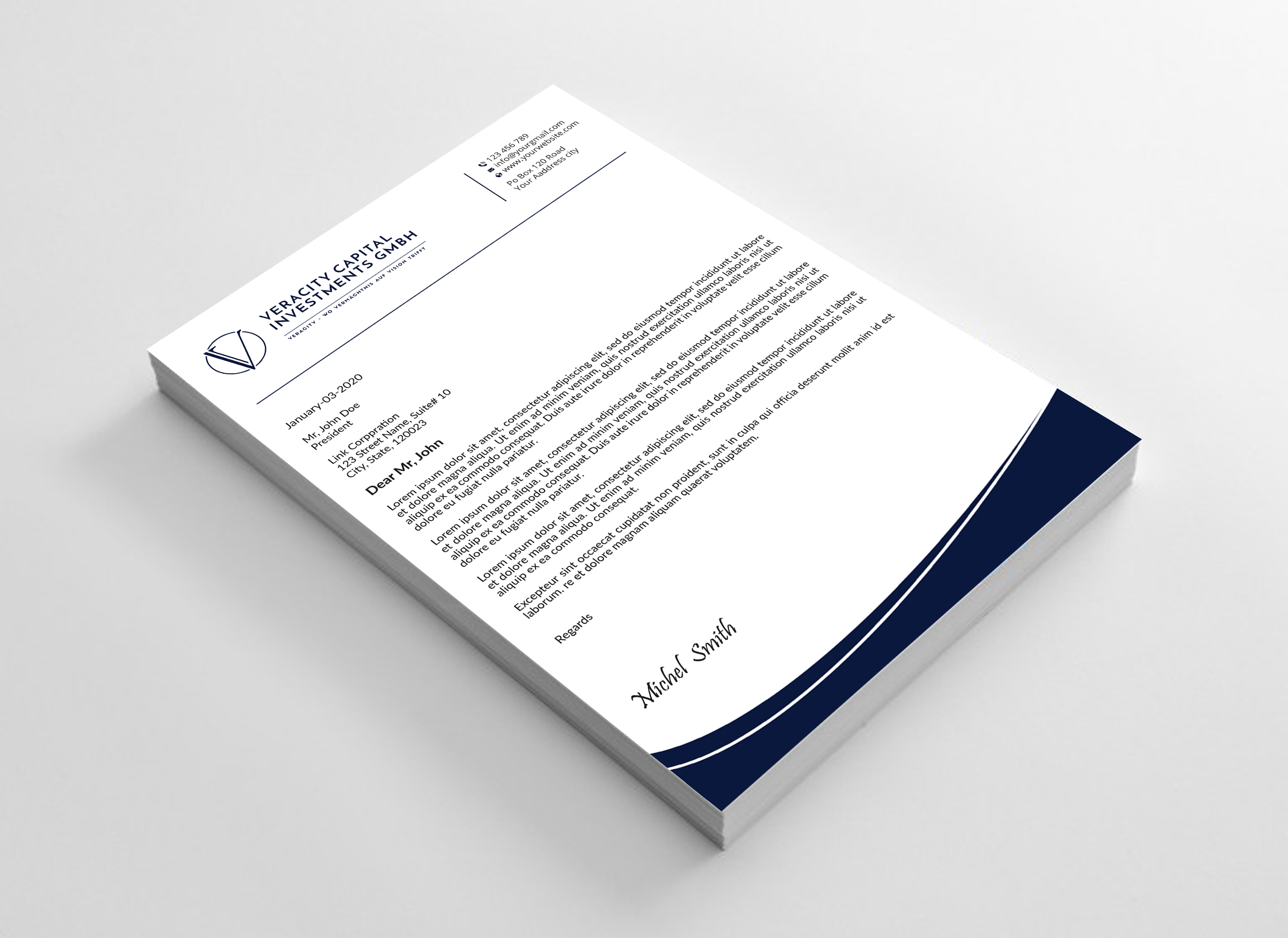 Letterhead Design by Expert Bappy for this project | Design #31956313