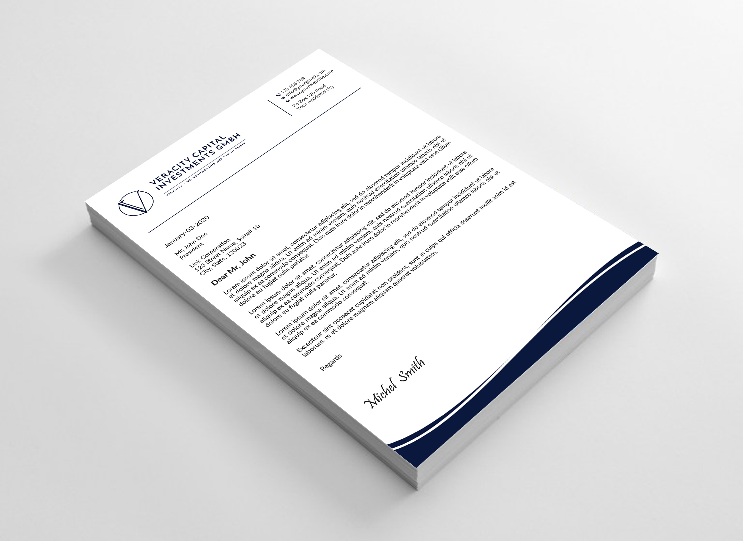 Letterhead Design by Expert Bappy for this project | Design #31956314