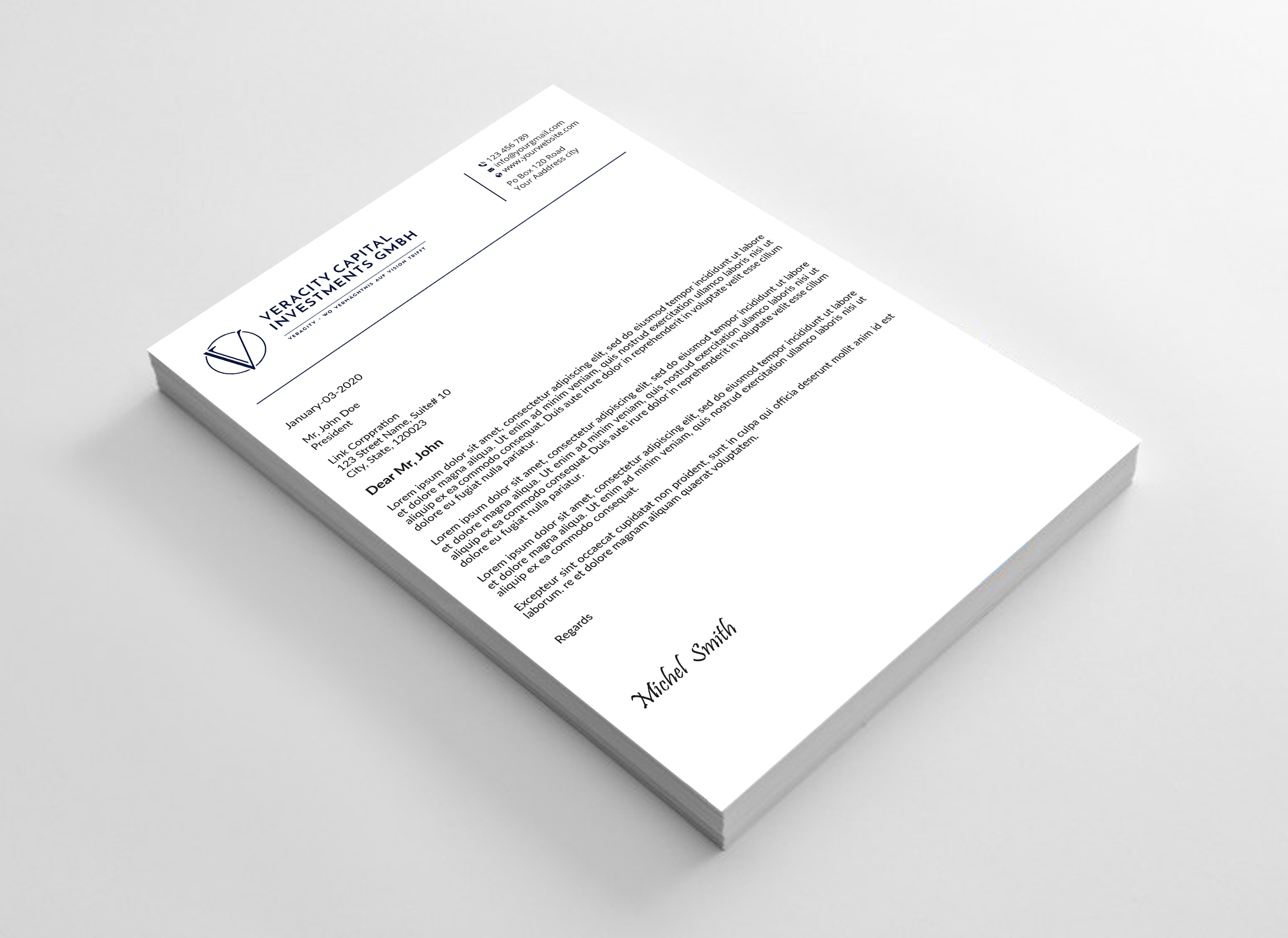Letterhead Design by Expert Bappy for this project | Design #31956315