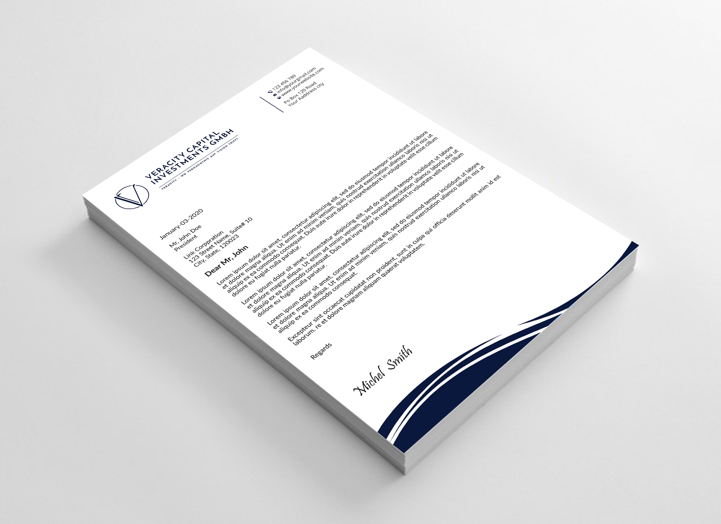 Letterhead Design by Expert Bappy for this project | Design #31956328