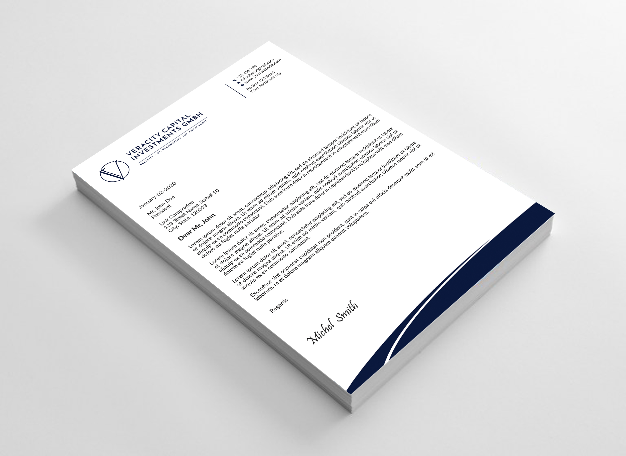 Letterhead Design by Expert Bappy for this project | Design #31956365