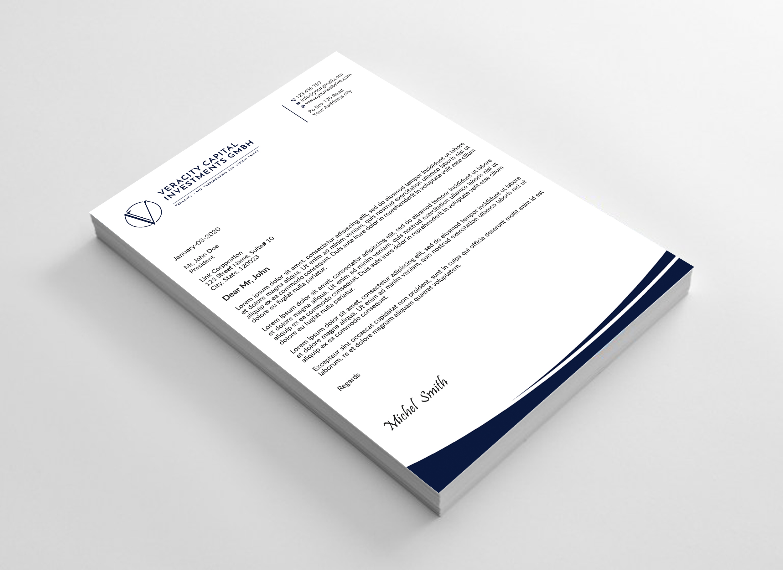 Letterhead Design by Expert Bappy for this project | Design #31956366