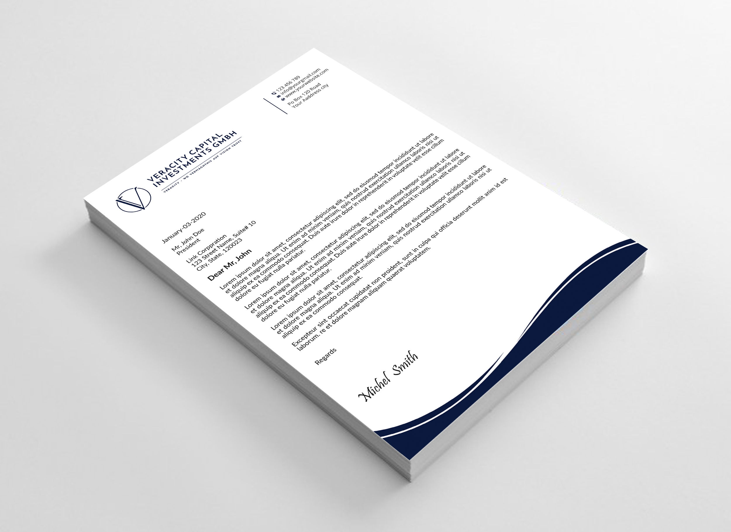 Letterhead Design by Expert Bappy for this project | Design #31956477
