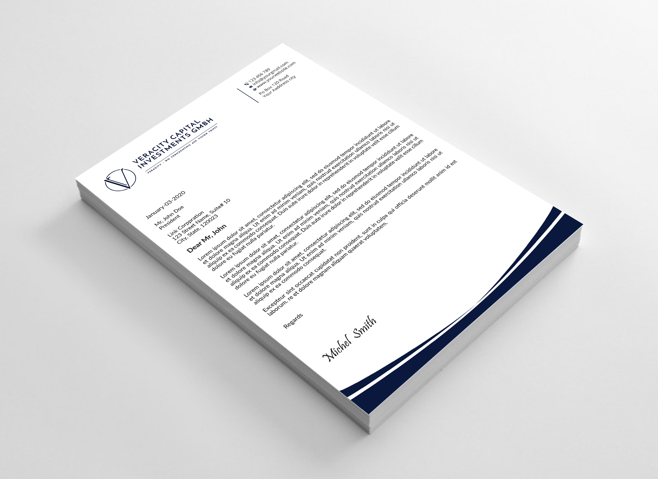 Letterhead Design by Expert Bappy for this project | Design #31956479