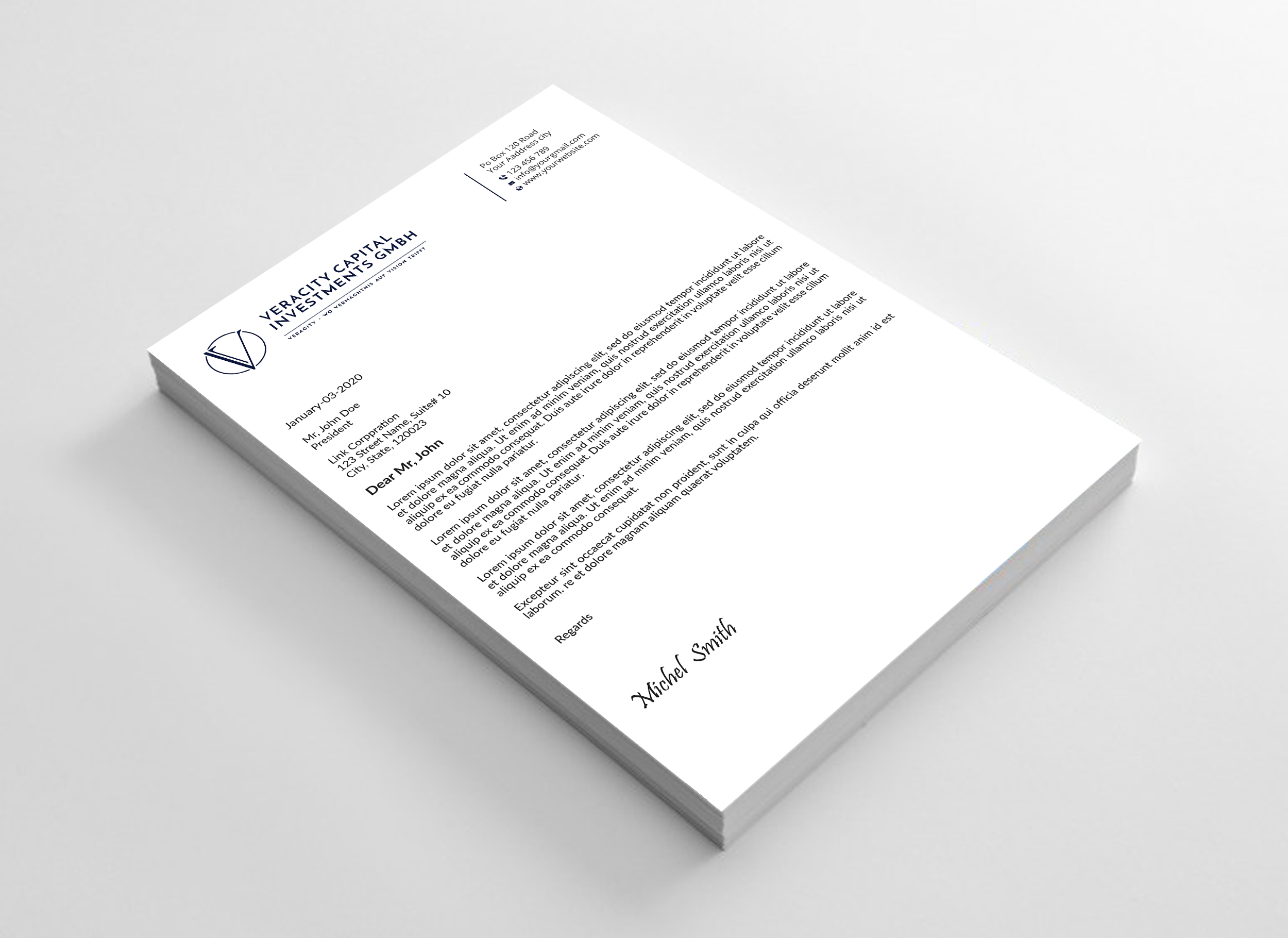 Letterhead Design by Expert Bappy for this project | Design #31956643