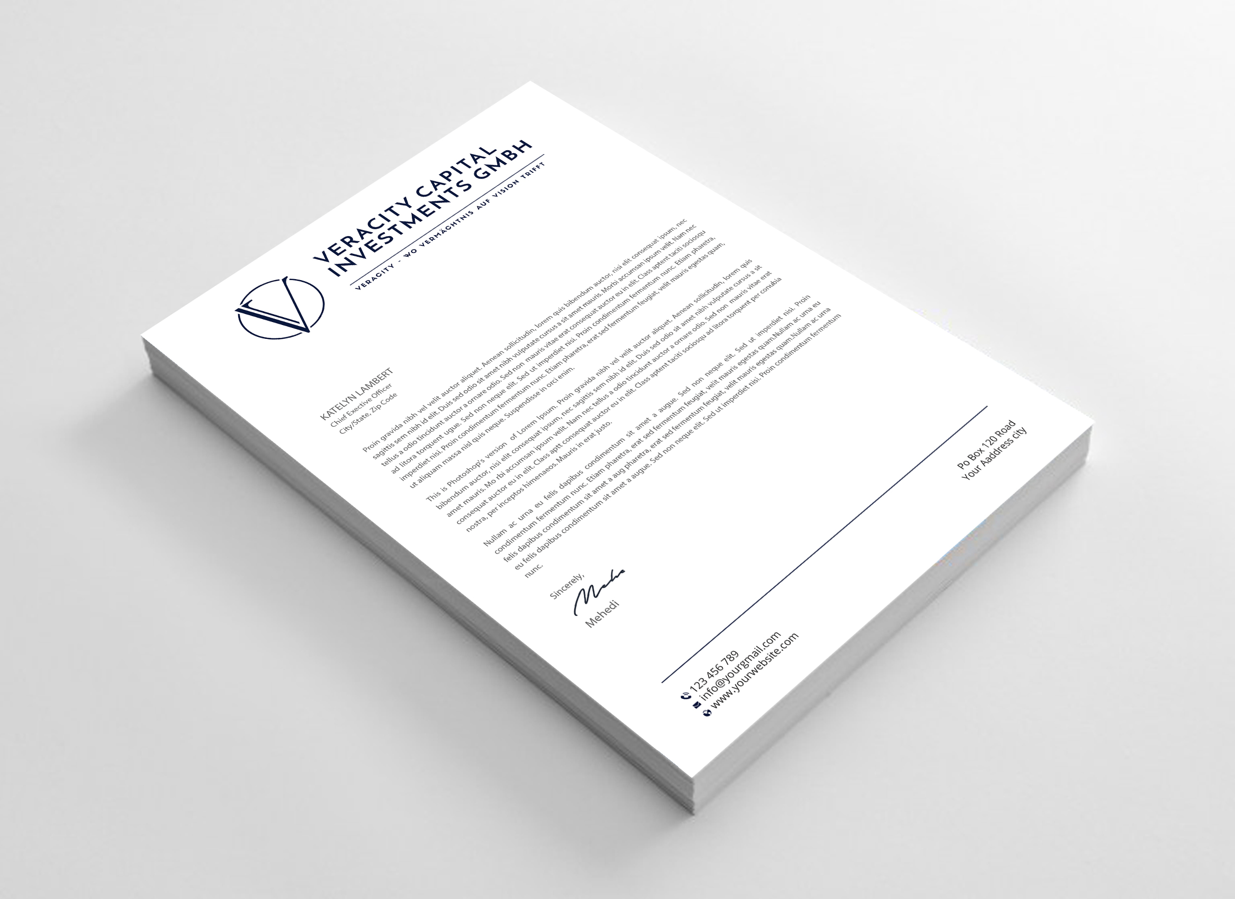 Letterhead Design by Expert Bappy for this project | Design #31956952