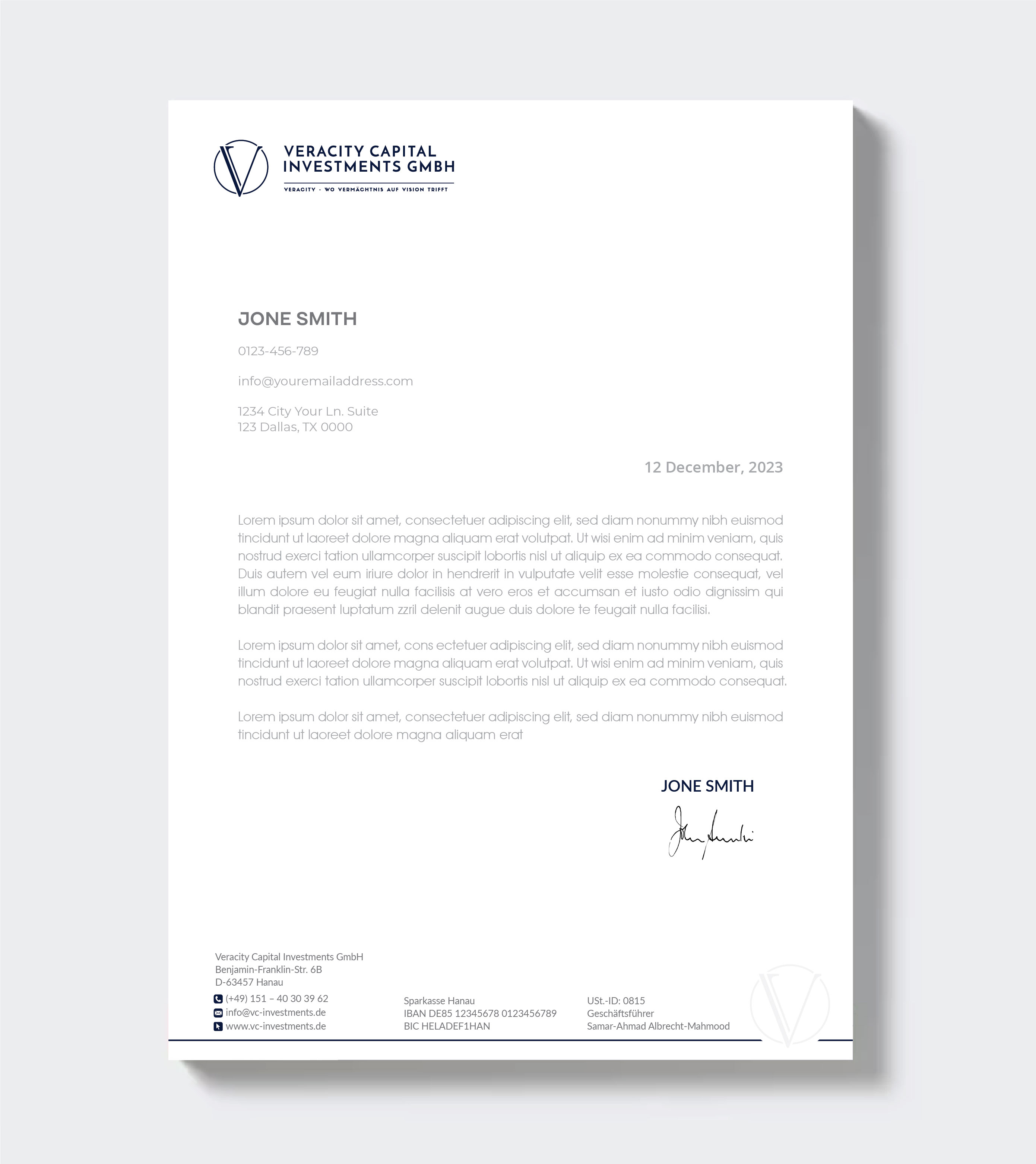 Letterhead Design by artbitin for this project | Design #31957051