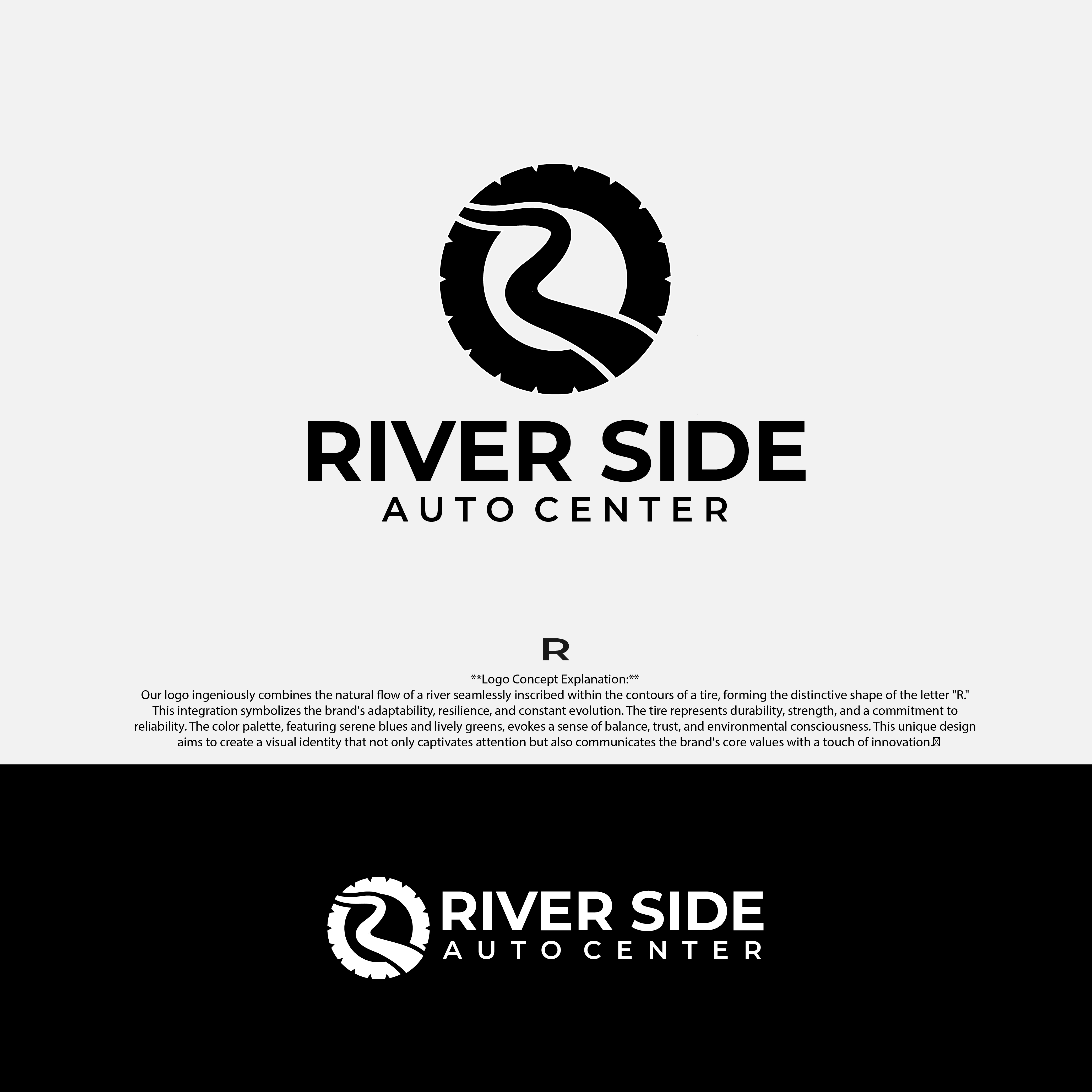 Logo Design by Emjey Design for Riverside Auto Center | Design #31996745