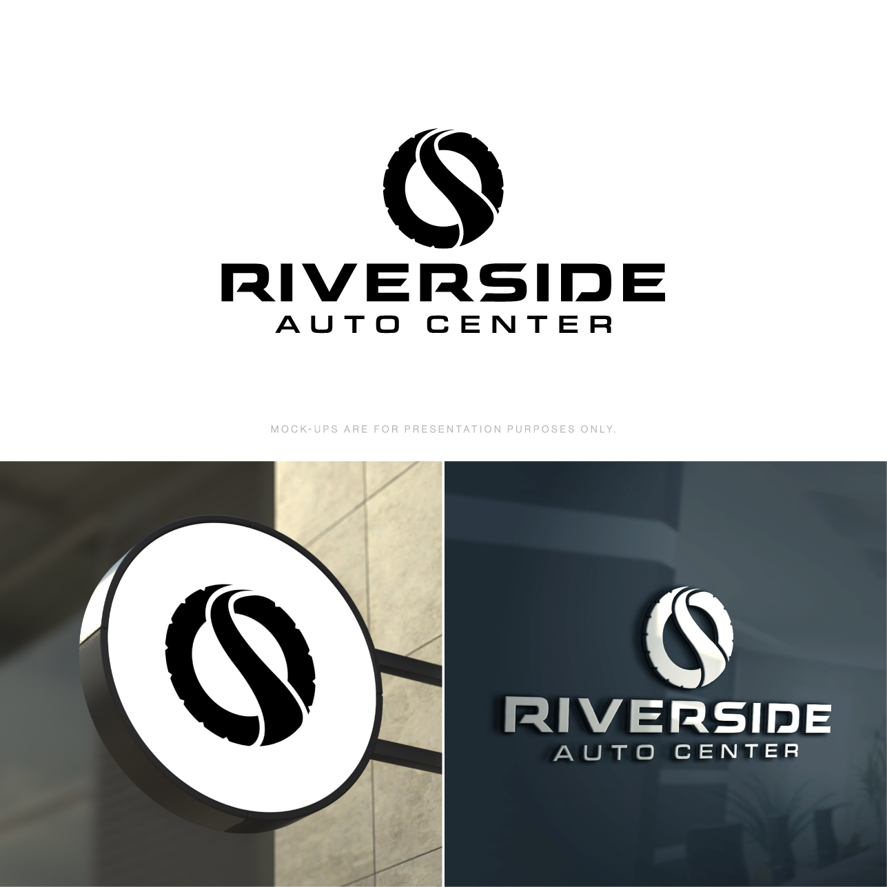 Logo Design by The Lion Studios for Riverside Auto Center | Design #32043941