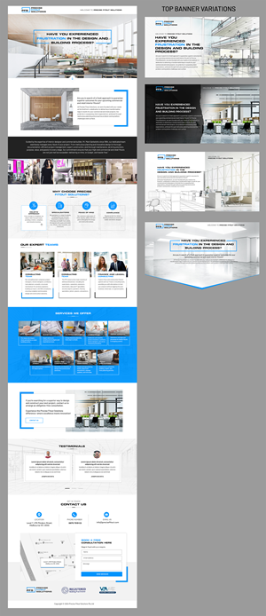 Web Design par Blue Sparrow pour Precise Fitout Solutions Pty Ltd | Design : #31968499