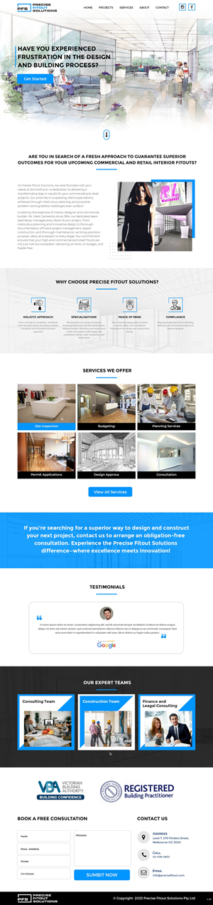 Diseño Web por pb para Precise Fitout Solutions Pty Ltd | Diseño: #31968515