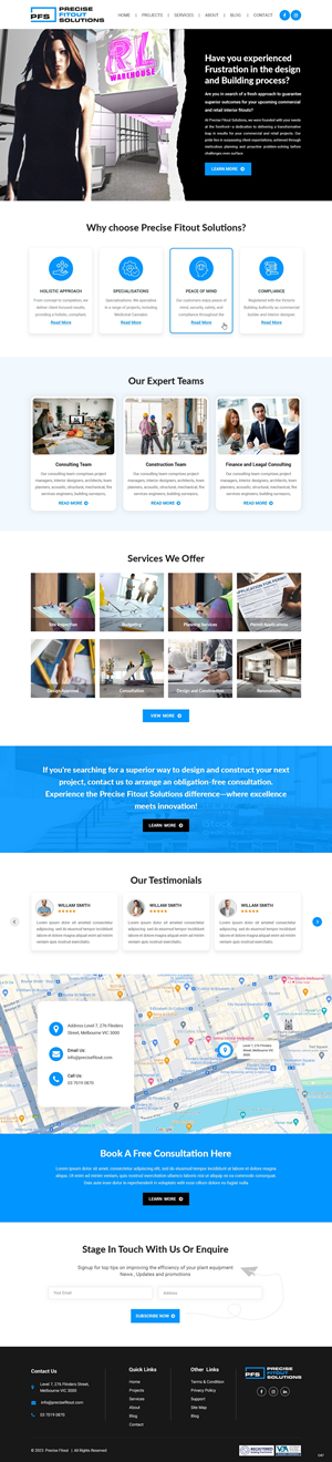 Diseño Web por pb para Precise Fitout Solutions Pty Ltd | Diseño: #31968516