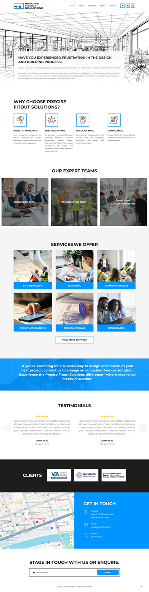 Diseño Web por pb para Precise Fitout Solutions Pty Ltd | Diseño: #31968517