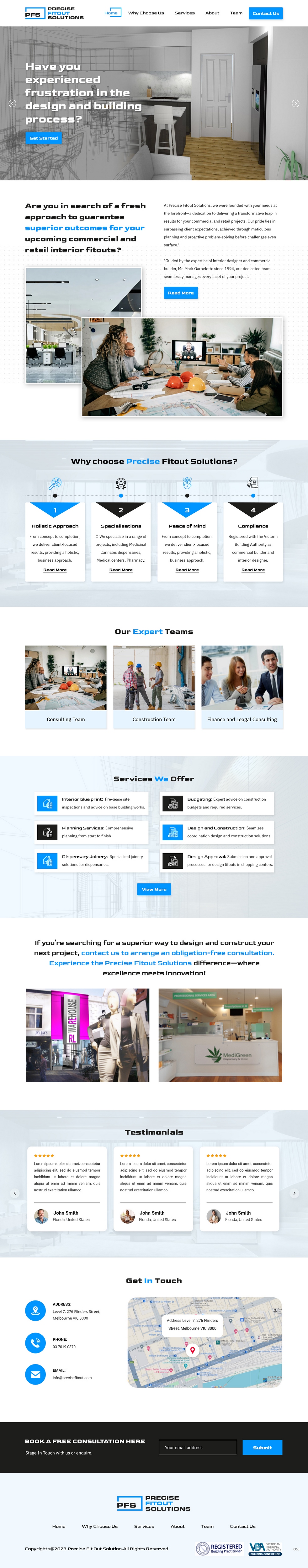 Web Design by pb for Precise Fitout Solutions Pty Ltd | Design #31968519