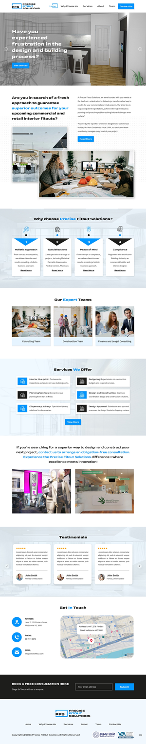 Diseño Web por pb para Precise Fitout Solutions Pty Ltd | Diseño: #31968519