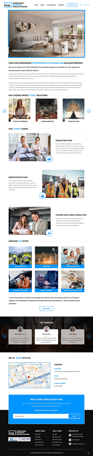 Diseño Web por pb para Precise Fitout Solutions Pty Ltd | Diseño: #31968520