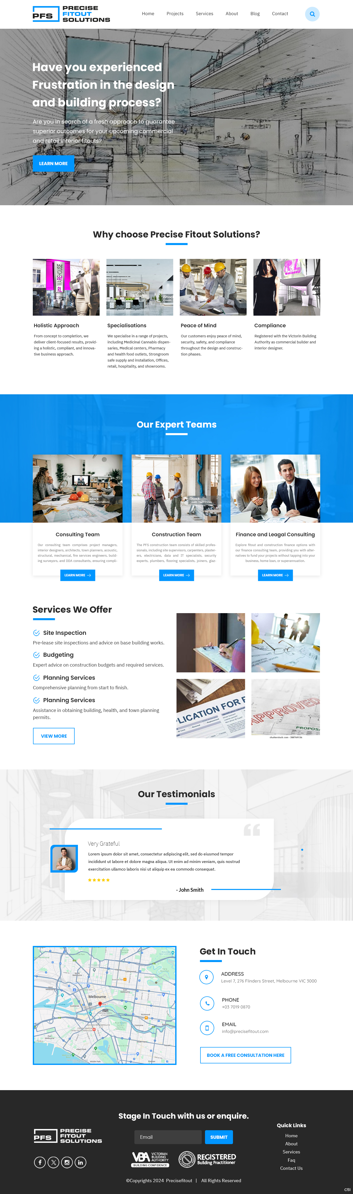 Web Design by pb for Precise Fitout Solutions Pty Ltd | Design #31968521