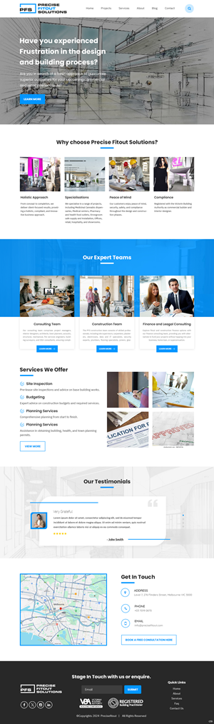 Diseño Web por pb para Precise Fitout Solutions Pty Ltd | Diseño: #31968521