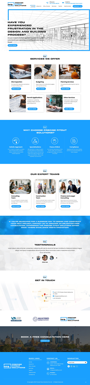 Diseño Web por pb para Precise Fitout Solutions Pty Ltd | Diseño: #31968523