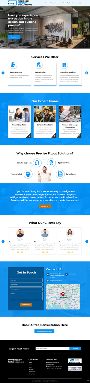 Diseño Web por pb para Precise Fitout Solutions Pty Ltd | Diseño: #31968526