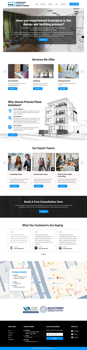 Diseño Web por pb para Precise Fitout Solutions Pty Ltd | Diseño: #31968528